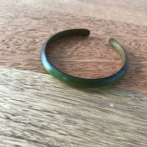 Alexis Bittar green lucite bracelet